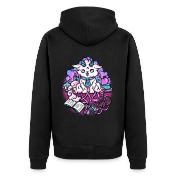 Démons Chat Invocation Mignon Cat Devil - Veste à capuche bio Premium Unisexe - noir - Dos - Nico (187cm)