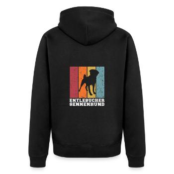 Entlebucher Bouvier - Veste à capuche bio Premium Unisexe - noir - Dos - Nico (187cm)