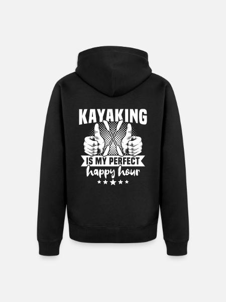 Kayaking Kayaker Kayak - Unisex Premium Organic Zip Hoodie - black