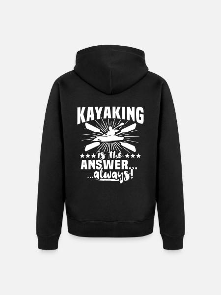 Kayaking Kayaker Kayak - Unisex Premium Organic Zip Hoodie - black