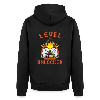 Manette de jeu Gamer - Veste à capuche bio Premium Unisexe - noir - Dos - Nico (187cm)