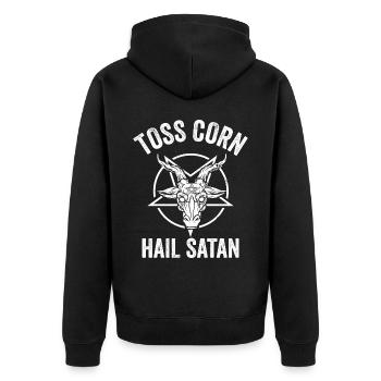 Drôle de trou de maïs Cornhole - Veste à capuche bio Premium Unisexe - noir - Dos - Nico (187cm)