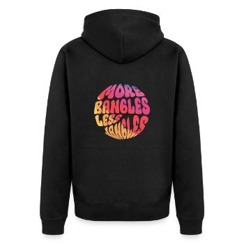 Plus de bracelets, moins de jangles - Costume hippie - Veste à capuche bio Premium Unisexe - noir - Dos - Nico (187cm)
