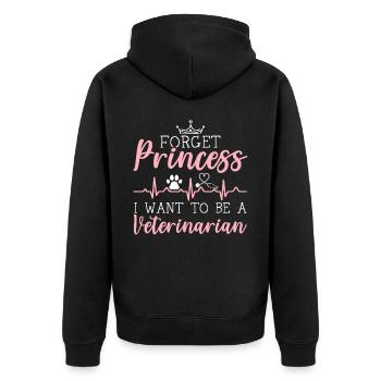 Tierflüsterer, Tierarzt, Tierarzt, Tierarzt - Unisex Premium Bio Zip Hoodie - Schwarz - Hinten - Nico (187cm)