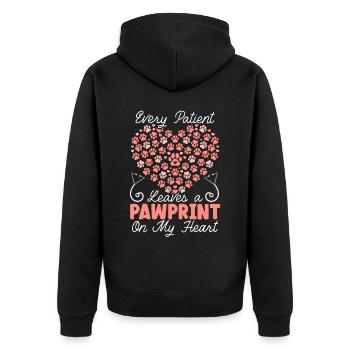 Tierflüsterer Tierarzt Tierarzt Tierarzt - Unisex Premium Bio Zip Hoodie - Schwarz - Hinten - Nico (187cm)