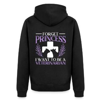 Tierflüsterer, Tierarzt, Tierarzt, Tierarzt - Unisex Premium Bio Zip Hoodie - Schwarz - Hinten - Nico (187cm)
