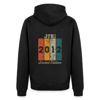 Date de naissance: Juin 2012 - Limited Edition Retro - Veste à capuche bio Premium Unisexe - noir - Dos - Nico (187cm)