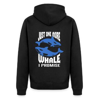 Meeressäuger für Orca-Beobachtung und Buckelwal - Unisex Premium Bio Zip Hoodie - Schwarz - Hinten - Nico (187cm)