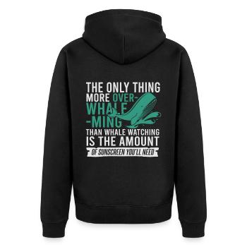 Whale watching design for whales - Unisex Premium Organic Zip Hoodie - black - Back - Nico (187cm)