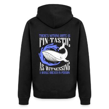Whale design for whales and blue whales or beluga whales - Unisex Premium Organic Zip Hoodie - black - Back - Nico (187cm)