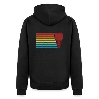 Retro Dental Laboratory Dental Laboratory Dental Technician - Unisex Premium Organic Zip Hoodie - black - Back - Nico (187cm)