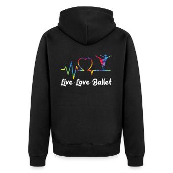 Ballet Danseuse Danse Ballerine - Veste à capuche bio Premium Unisexe - noir - Dos - Nico (187cm)