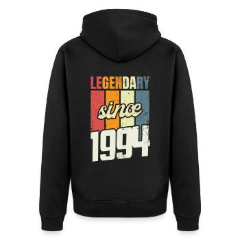 29th Birthday Level 29 Years 1994 - Unisex Premium Organic Zip Hoodie - black - Back - Nico (187cm)
