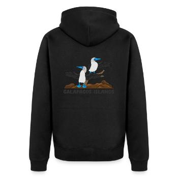 Galapagos Islands - Unisex Premium Organic Zip Hoodie - black - Back - Nico (187cm)
