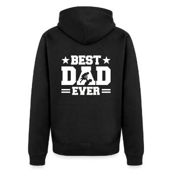 Meilleur père de tous les temps - Veste à capuche bio Premium Unisexe - noir - Dos - Nico (187cm)