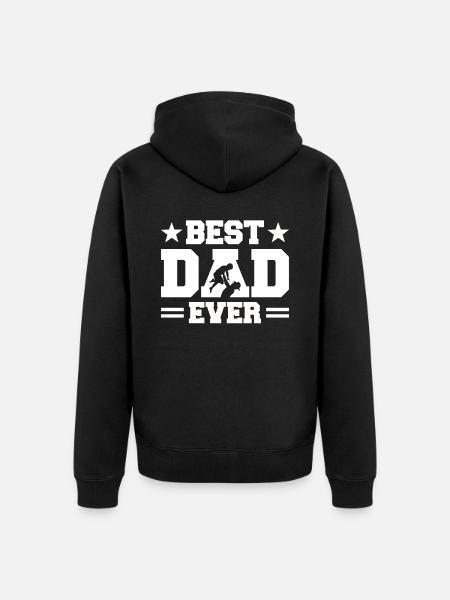 Best Dad Ever - Unisex Premium Organic Zip Hoodie - black
