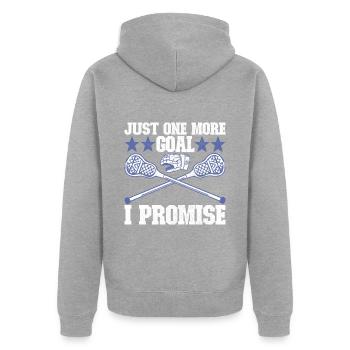 Lacrosse - Unisex Premium Bio Zip Hoodie - Grau meliert - Hinten - Nico (187cm)