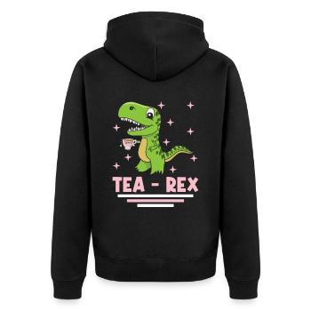 Dinosaur Tea Rex Garçons Fille Saurus Cadeau - Veste à capuche bio Premium Unisexe - noir - Dos - Nico (187cm)