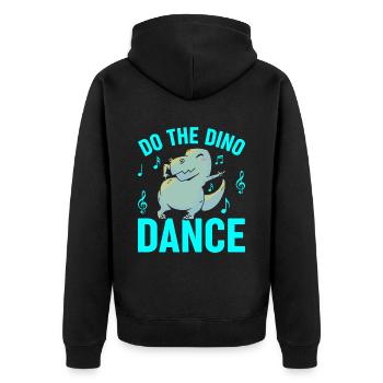 Do The Dino Dance Saurus Party Mood Music - Unisex Premium Organic Zip Hoodie - black - Back - Nico (187cm)