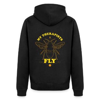 Apiculture Rucher Ruche Abeille Devis Apiculteur - Veste à capuche bio Premium Unisexe - noir - Dos - Nico (187cm)