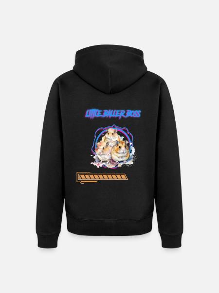 Hamster Nager Haustier Aquarell Geschenk - Unisex Premium Bio Zip Hoodie - Schwarz