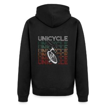 monocycle rétro aime le monocycle cycliste monocycliste - Veste à capuche bio Premium Unisexe - noir - Dos - Nico (187cm)