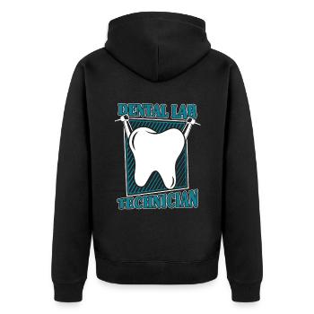 Dental Laboratory Dental Laboratory Master Dental Technician - Unisex Premium Organic Zip Hoodie - black - Back - Nico (187cm)