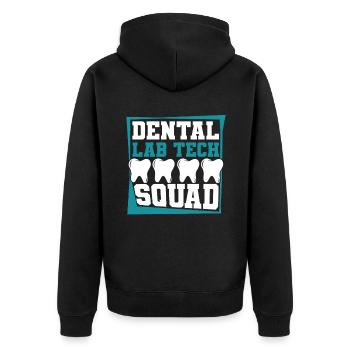 Dental Laboratory Dental Laboratory Master Dental Technician - Unisex Premium Organic Zip Hoodie - black - Back - Nico (187cm)