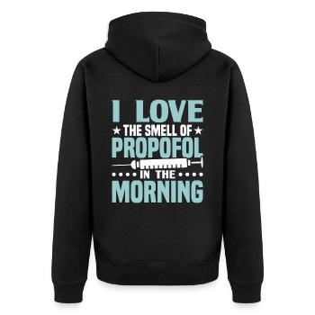 Anesthesia Anesthesia Technician Anesthesiologist - Unisex Premium Organic Zip Hoodie - black - Back - Nico (187cm)