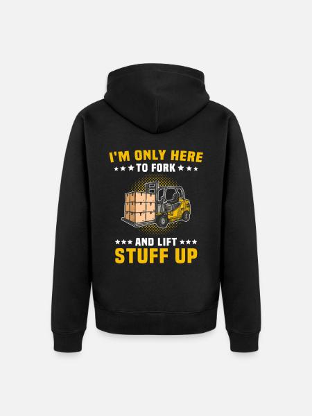 Staplerfahrer Stapler Gabelstapler - Unisex Premium Bio Zip Hoodie - Schwarz