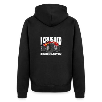 Kindergarten Child School Enrollment School Gift - Unisex Premium Organic Zip Hoodie - black - Back - Nico (187cm)