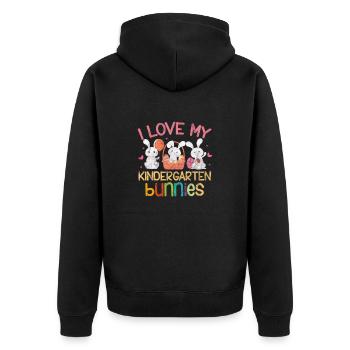 École maternelle - Veste à capuche bio Premium Unisexe - noir - Dos - Nico (187cm)