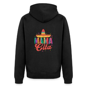 Mexiko - Unisex Premium Bio Zip Hoodie - Schwarz - Hinten - Nico (187cm)