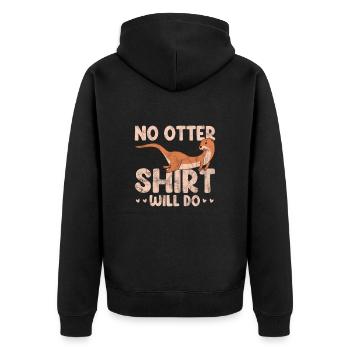 Loutre - Veste à capuche bio Premium Unisexe - noir - Dos - Nico (187cm)