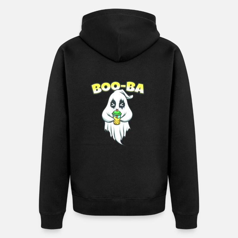 Boo Ba Ghost Bubble Tea - Veste à capuche bio Premium Unisexe - noir