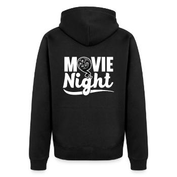 Movie Night Movie Critic Movie Marathon Cinema - Unisex Premium Organic Zip Hoodie - black - Back - Nico (187cm)