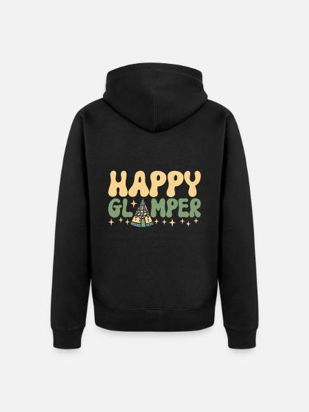 Glamping Glamper - Unisex Premium Organic Zip Hoodie - black