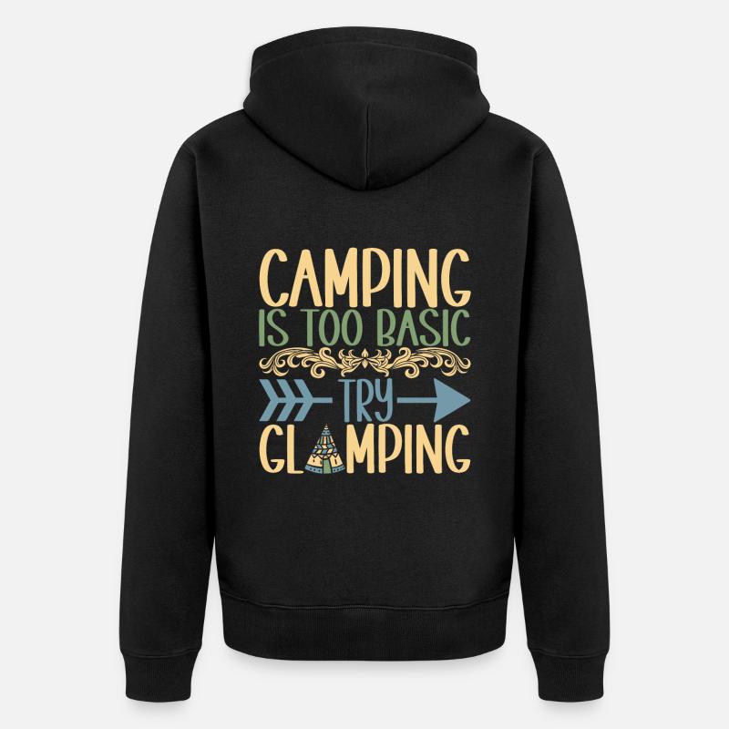 Glamping Glamper - Veste à capuche bio Premium Unisexe - noir
