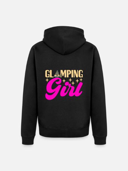Glamping Glamper - Unisex Premium Organic Zip Hoodie - black