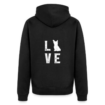 Skye Terrier Amour - Veste à capuche bio Premium Unisexe - noir - Dos - Nico (187cm)