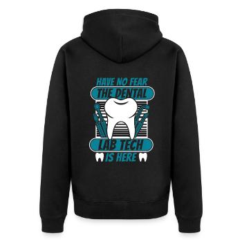 Have No Fear Dental Laboratory Dental Laboratory Dental Technician - Unisex Premium Organic Zip Hoodie - black - Back - Nico (187cm)