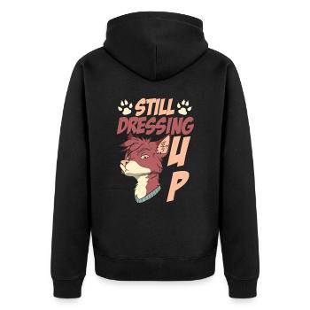 Furry Fandom Fursuits Drôle - Veste à capuche bio Premium Unisexe - noir - Dos - Nico (187cm)