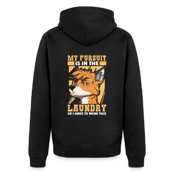 Furry Fandom Fursuits Drôle - Veste à capuche bio Premium Unisexe - noir - Dos - Nico (187cm)