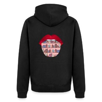 Livre Rat de bibliothèque Rat de bibliothèque Langue - Veste à capuche bio Premium Unisexe - noir - Dos - Nico (187cm)
