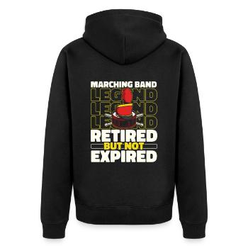 Fan train marching band retired - Unisex Premium Organic Zip Hoodie - black - Back - Nico (187cm)
