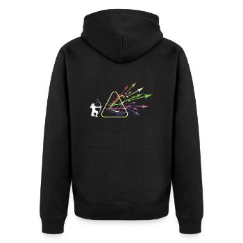 Prism Bowhunter Light Triangle Light Spectrum - Unisex Premium Organic Zip Hoodie - black - Back - Nico (187cm)
