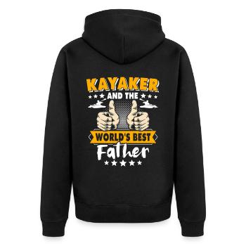 Kayak Papa Kayaking - Veste à capuche bio Premium Unisexe - noir - Dos - Nico (187cm)
