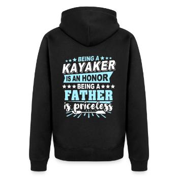 Kayak Papa Kayaking - Veste à capuche bio Premium Unisexe - noir - Dos - Nico (187cm)