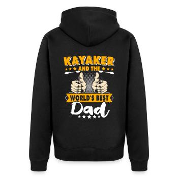 Kayak Papa Kayaking - Veste à capuche bio Premium Unisexe - noir - Dos - Nico (187cm)