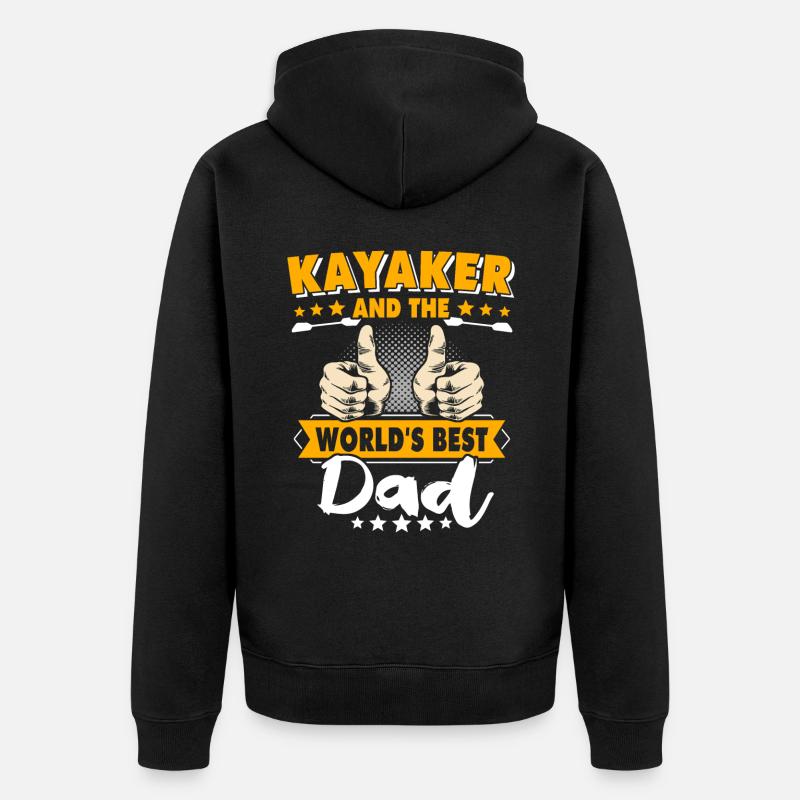 Kayak Papa Kayaking - Veste à capuche bio Premium Unisexe - noir